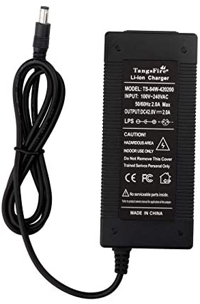 tangsfire 36V Lithium Battery Charger Output 42V 2A for Electric Bike  Batteries Pack DC5.5mm2.1mm11mm Connector : Amazon.ae: Sporting Goods