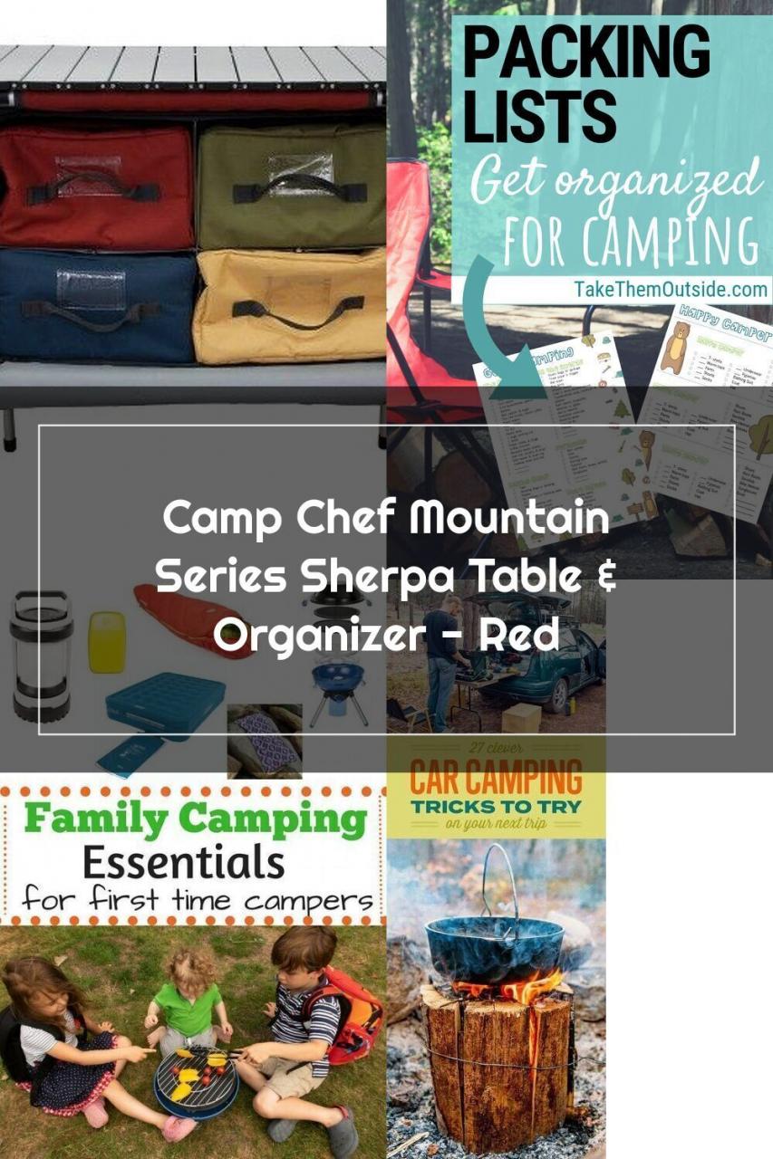 Camp Chef Mountain Series Sherpa Table & Organizer - Red in 2020 | Camping  supplies, Camping, Sherpa