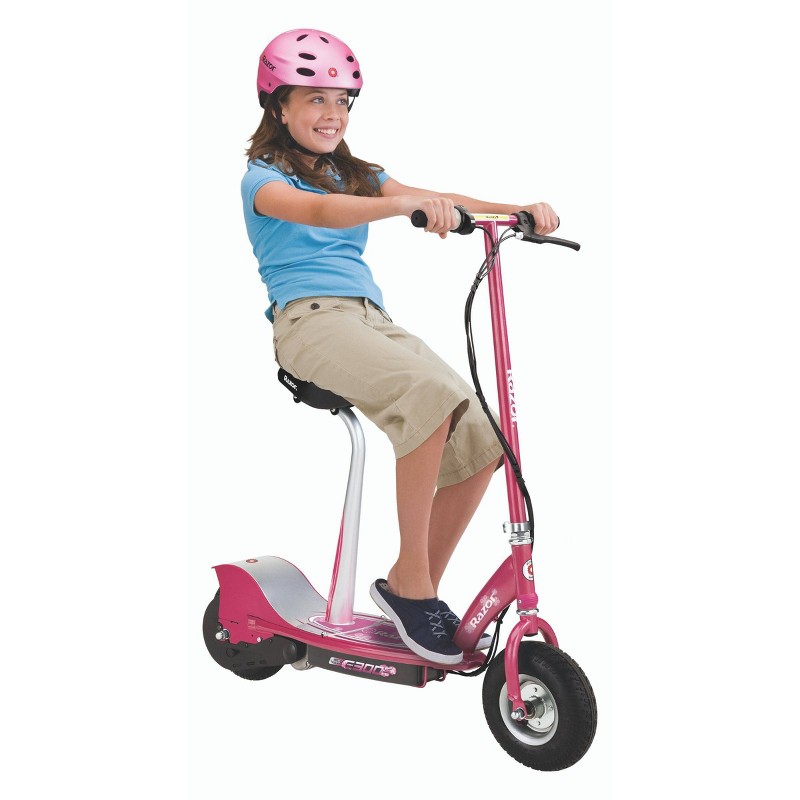 Buy Razor E300S Seated Electric Scooter - 9 Air-filled Tires, Removable Seat,  Up to 15 mph and 10 Miles Range Online in Indonesia. B083G8MXYP