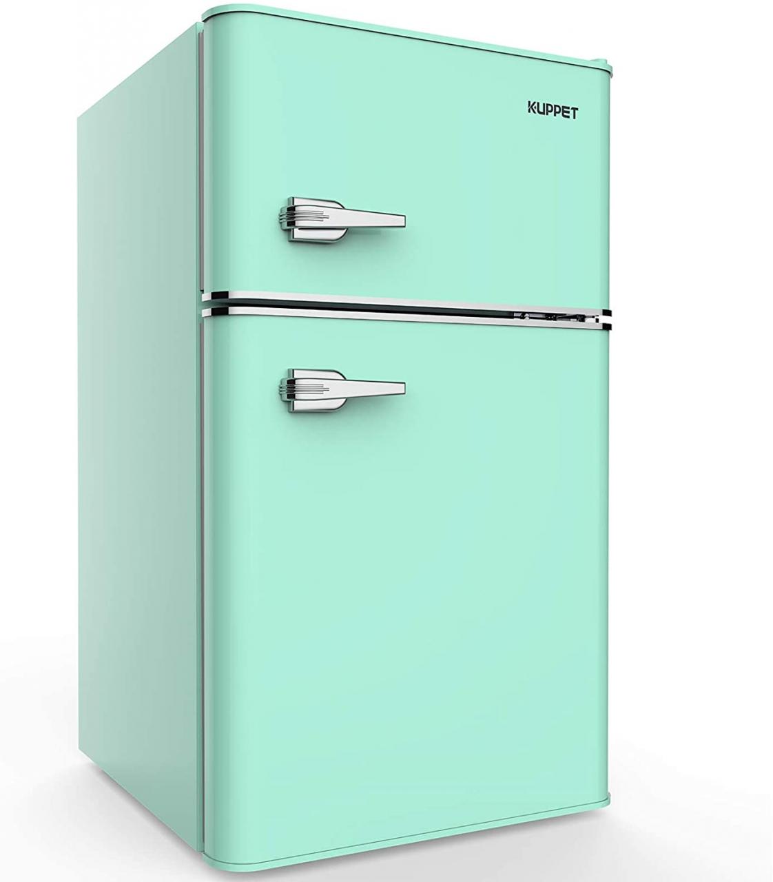 Buy KUPPET Compact Refrigerator Mini Refrigerator for Dorm,Garage, Camper,  Basement or Office, Double Door Refrigerator and Freezer, 3.2 Cu.Ft, Black  Online in Hong Kong. B07S9XCDC7