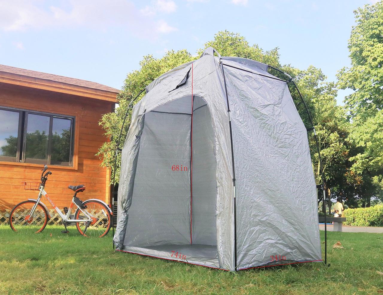 Bravindew Bicycle Shed Motorcycle Bike Protective Waterproof portable  Lightweight Outdoor Storage Tent Space… | Outdoor storage tent, Outdoor  storage, Backyard pool