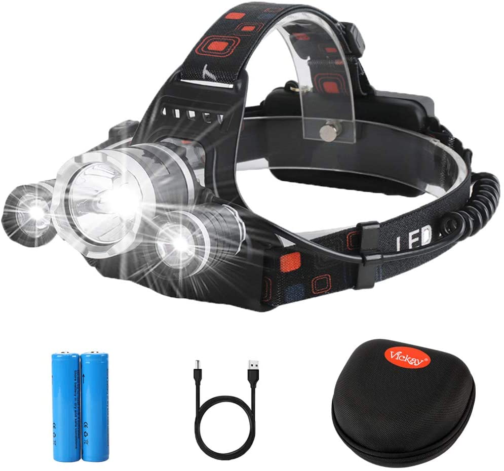 Buy LED Headlamp, USB Rechargeable Head Lamp for Adults Ultra Bright 5000  Lumen Hard Hat Flashlight IPX4 Waterproof Work Headlight 4 Modes 90°  Adjustable for Outdoor Camping Hiking Fishing Hunting Online in Hungary.  B08NPXRH59