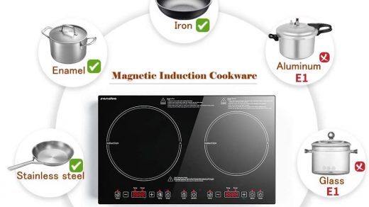 Buy Sandoo Induction Cooktop,1800W Double Burners Electric Stove,6  Power/Temp Levels Countertop Burner with Legs, Tempered Glasstop Induction  Cooker w/Safety Lock,for Cast Iron, Stainless Steel Pan HA1911 Online in  Indonesia. B07PHFHMC1
