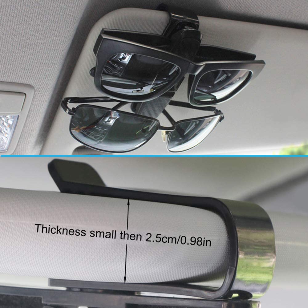 Buy FineGood 2 Pack Sunglass Holder for Car Dash, Glasses Holders for Car  Visor Eyeglasses Visor Clip Mount Online in Indonesia. B08CV3B9GB