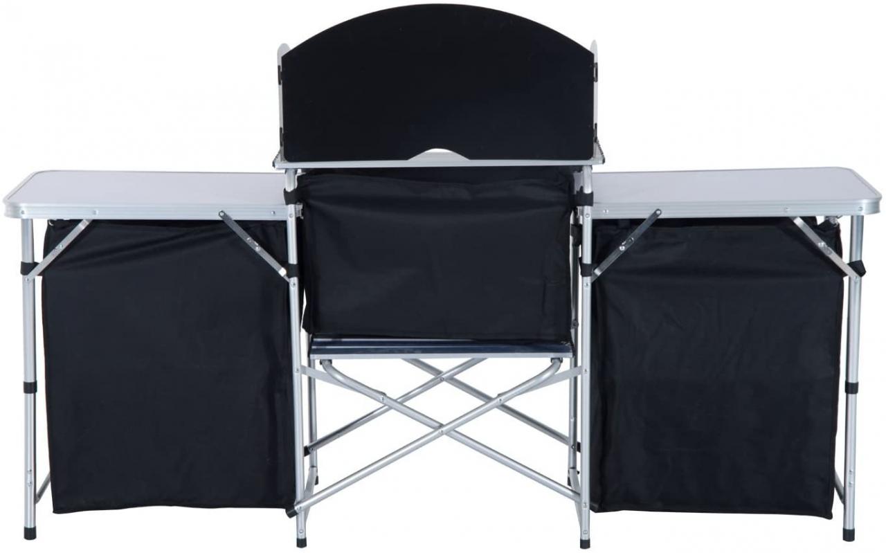 Outsunny Portable Fold-up Camp Kitchen with Windscreen, 6' : Amazon.co.uk:  Sports & Outdoors