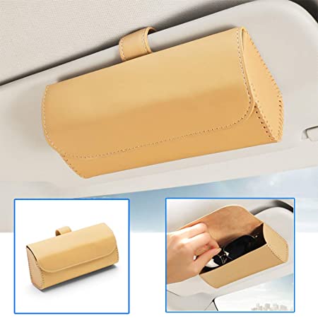 HOLDCY Sunglasses Clip Holder for Car Sun Visor - Eye Glasses Storage Box -  Automotive Accessories ABS 1Pcs Apply to All Car Models (Beige) :  Amazon.in: Car & Motorbike