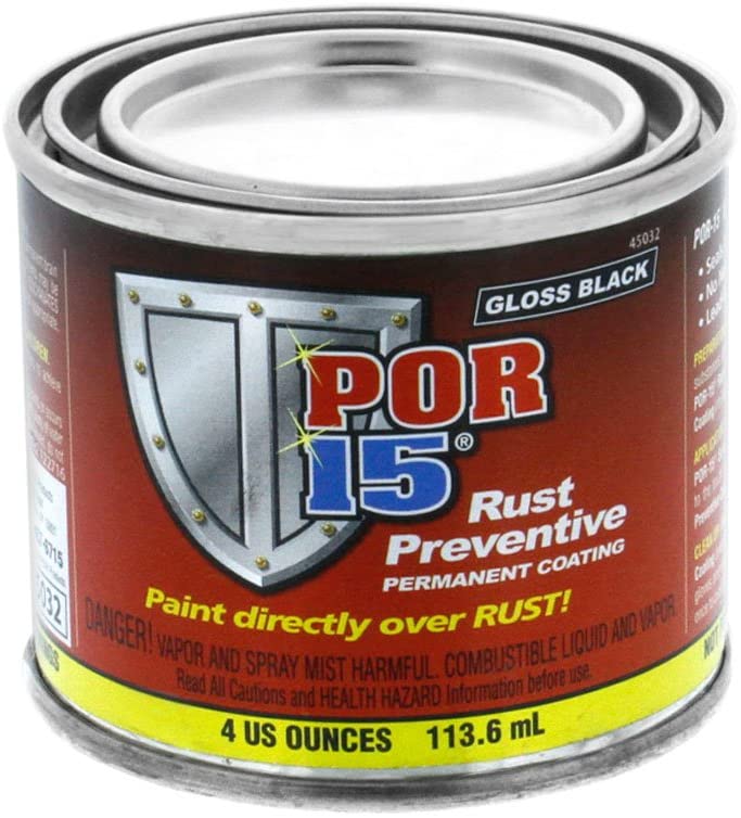 POR-15 Rust Preventative Paint - Black Semi Gloss - 0.473 litre