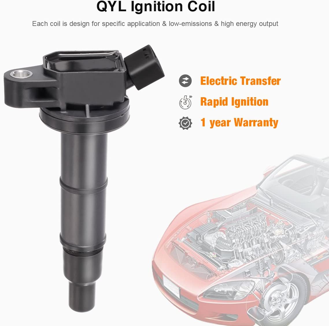 Buy QYL Pack of 4Pcs Ignition Coils Compatible with Camry Solara Rav4  Highlander Tc Xb #UF333 C1330 6731307 90919-02244 Online in Hong Kong.  B01FLR5S0S