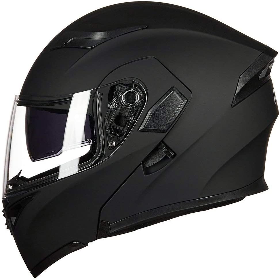 Buy ILM Motorcycle Dual Visor Flip up Modular Full Face Helmet DOT 6 Colors  (S, Matte Black) Online in Hong Kong. B078VM6T16