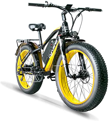 Cyrusher XF650 Electric Mountain Bike 264 inch Fat Tire e-Bike 7 Speeds  Beach Cruiser Mens Sports Mountain Bike for Adults,48V 13AH Lithium Battery  Beach Cruiser for Adults (Yellow) : Amazon.ca: Sports &