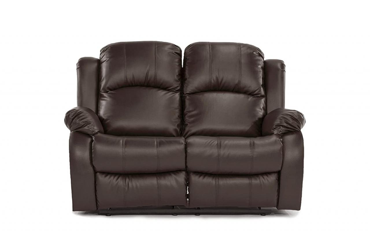 Divano Roma Furniture Classic and Traditional Bonded Leather Recliner  Loveseat (2 Seater) : Amazon.in: Furniture