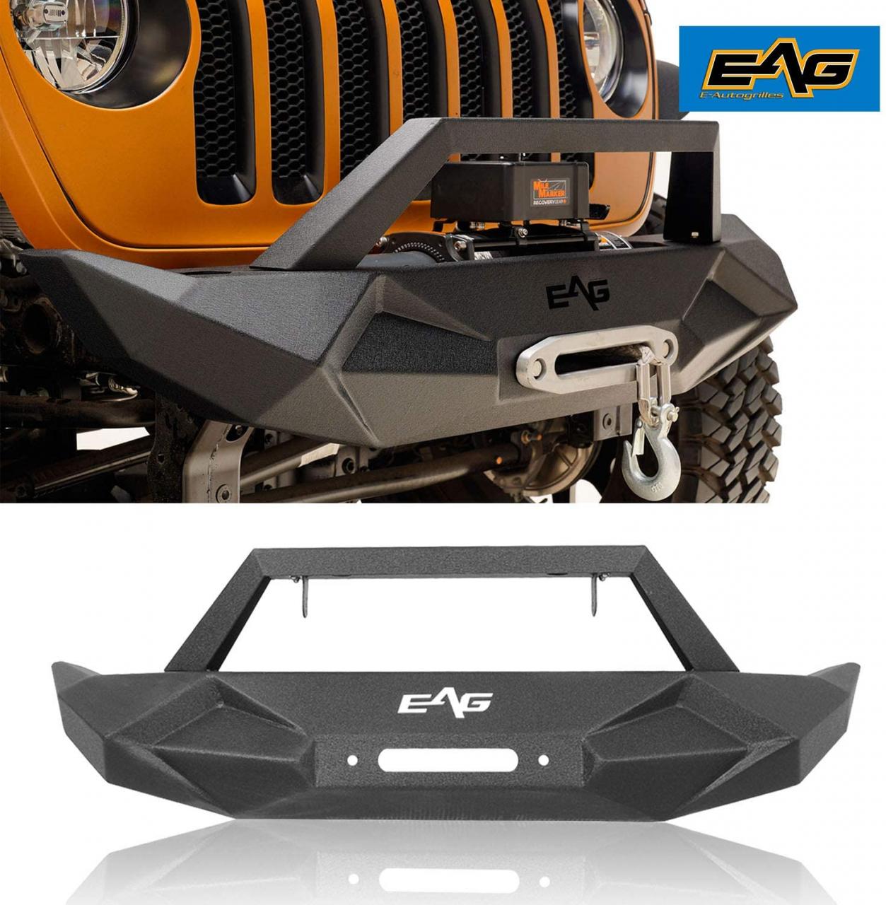 Buy EAG Steel Front Bumper with Winch Plate Fit for 84-01 Cherokee XJ  Online in Vietnam. B0797FBYJ6