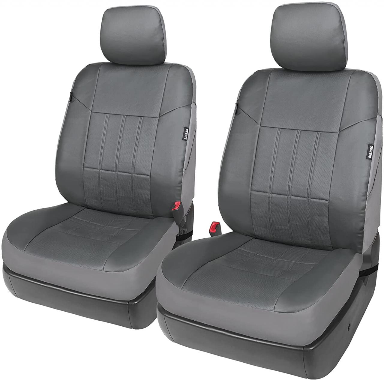 Buy Leader Accessories Platinum Vinyl Black/Grey One Faux Leather Front  Seat Cover Universal for Car Truck SUV Front Seats Online in Turkey.  B07C2MD739