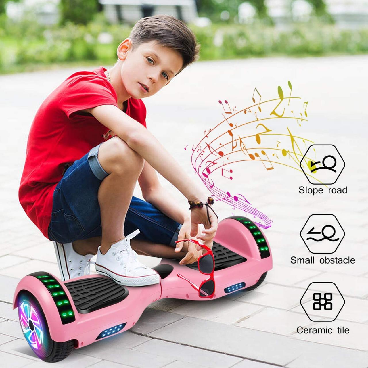 Buy Felimoda Hoverboard, 6.5 Inch self Balancing Hoverboard with LED Light  Flashing Wheel for Kids & Adult (Pink with Bluetooth) Online in Vietnam.  B07ZNT9TP3