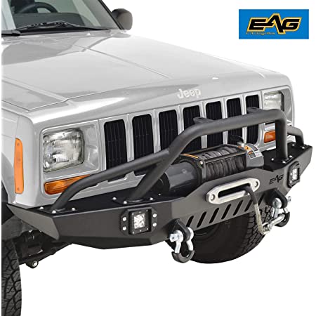 Buy EAG Front Bumper with Fog Light Hole & Winch Plate Fit for 18-21  Wrangler JL Online in Vietnam. B08LP9DWXT