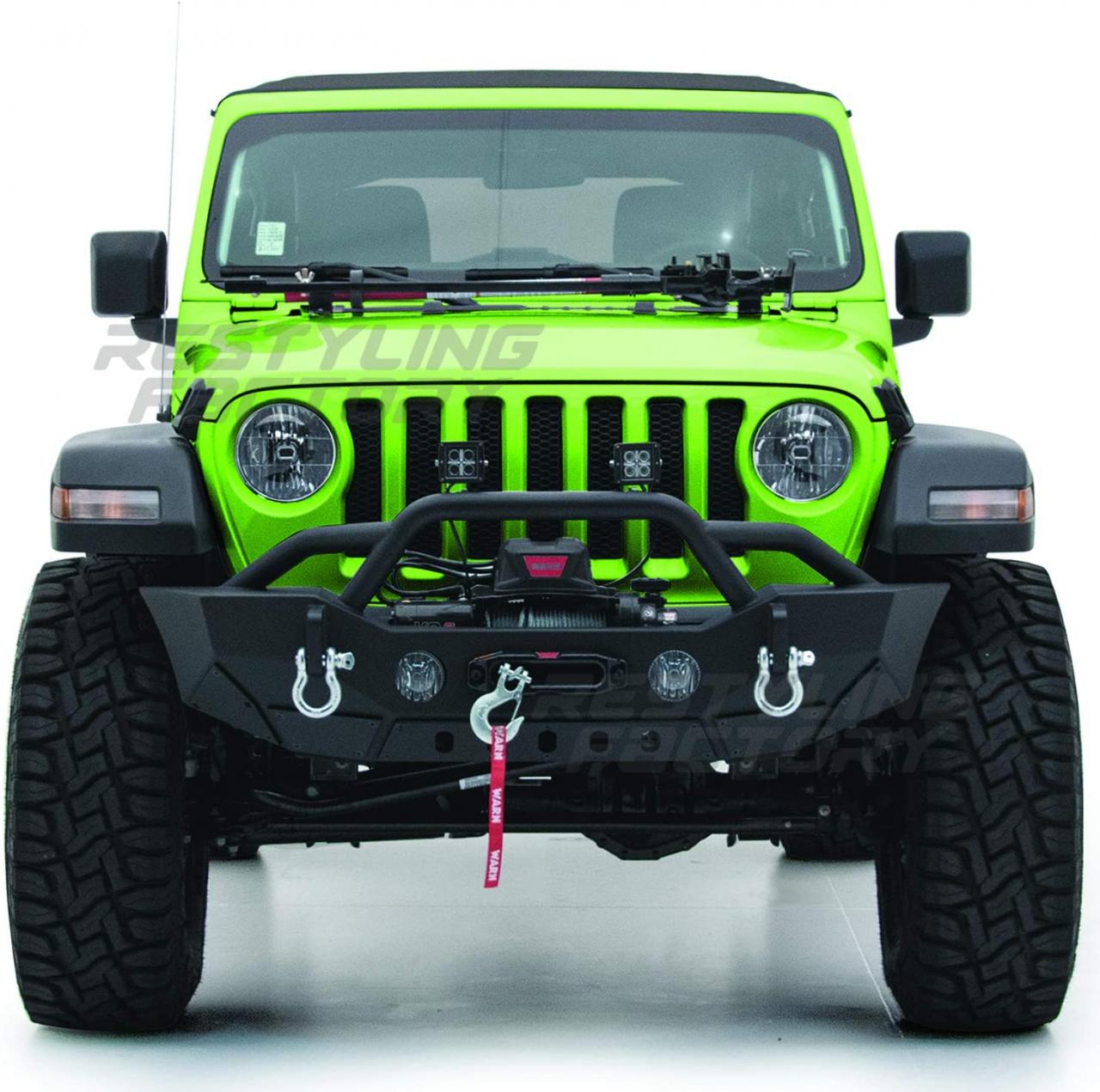 Buy Restyling Factory-Rock Crawler Front Bumper With Fog Lights Hole &  Built In Winch Plate Black Textured compatible with 2018-2021 Wrangler JL &  2019-2021 Gladiator JT Online in Canada. B07JZHQGWH