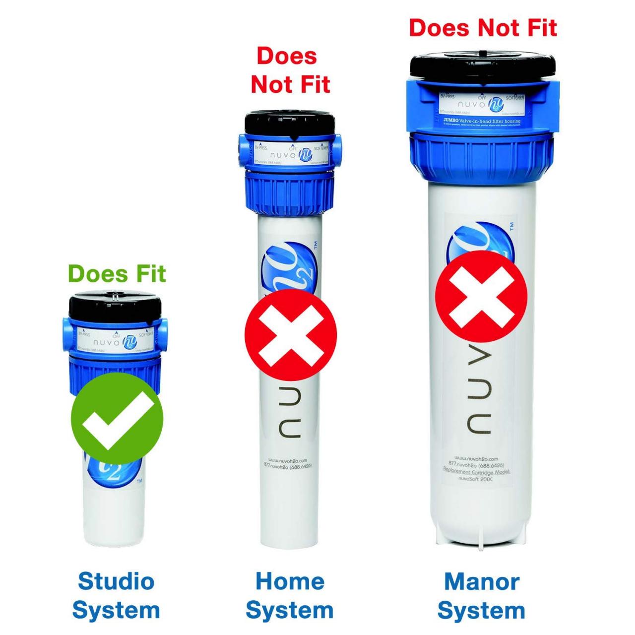 Plumbing & Fixtures Nuvo H2O S-2416 Studio Water Softener Replacement  Cartridge Water Filters