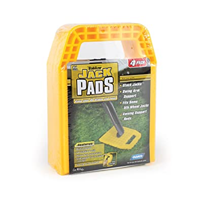 Buy Camco RV Stabilizing Jack Pads, Helps Prevent Jacks From Sinking, 6.5  Inch x 9 Inch Pad - 4 Pack (44595), Yellow Online in Hong Kong. B000BUU5XQ