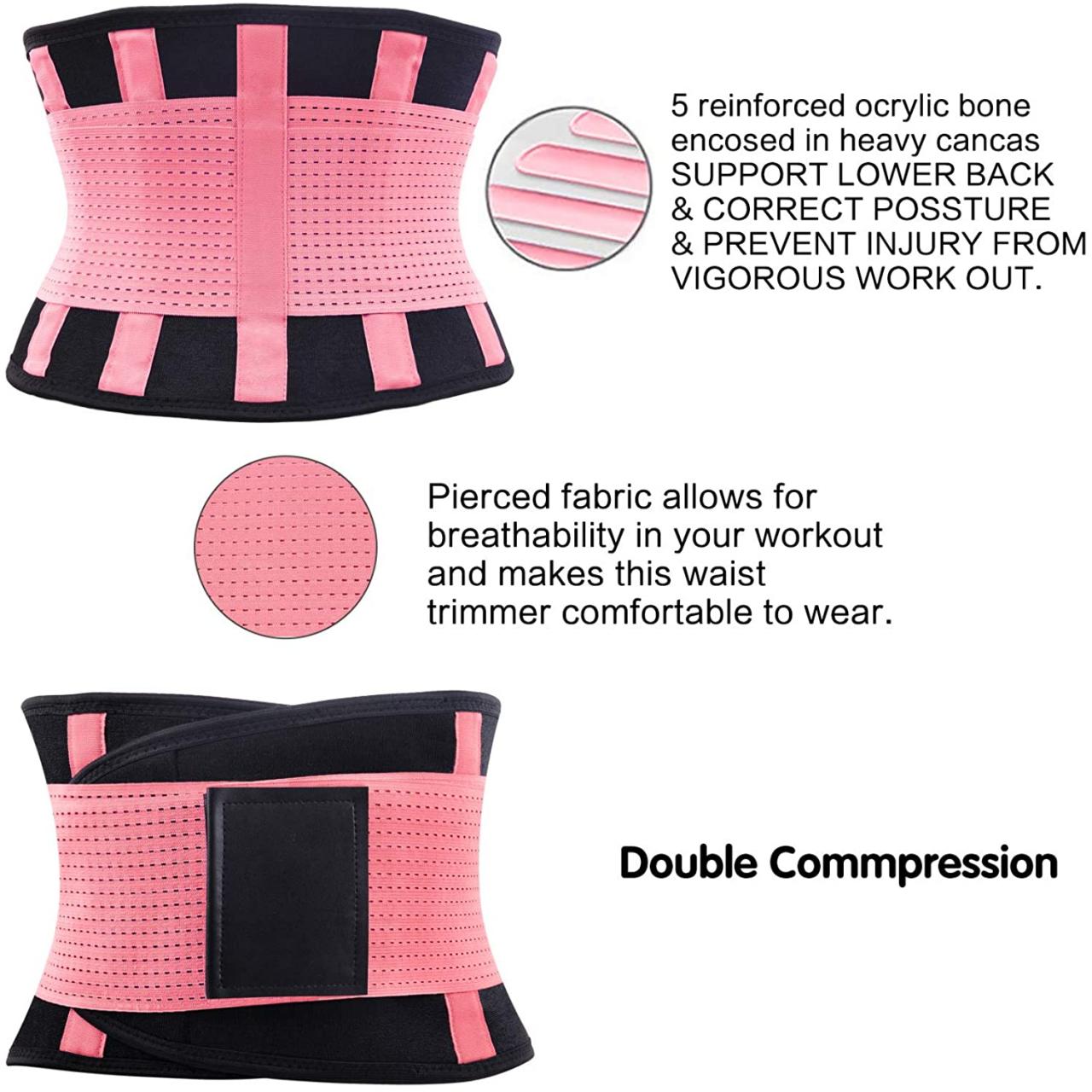 Buy ZOUYUE Back Brace, Back Braces for Lower Back Pain Waist Trainer for  Weight Loss Body Shaper Waist Trimmer Waist Trainer(Pink,Large) Online in  Germany. B07DRBRFWW