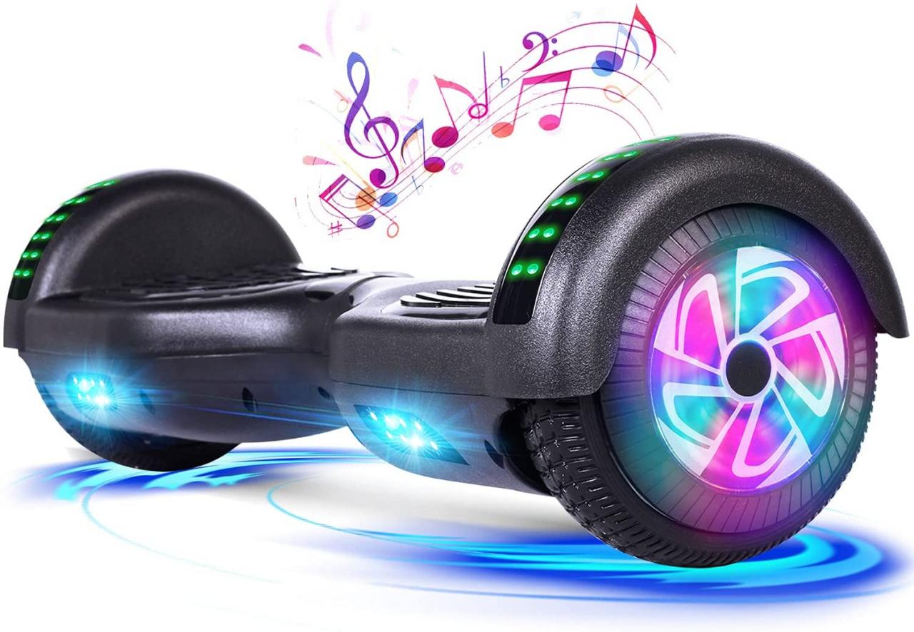 Buy UNI-SUN Hoverboard, 6.5 Two Wheels Self Balancing Scooter Hover Board  with Bluetooth LED Lights for Kids Adults Online in Lebanon. B07YFXQJ55