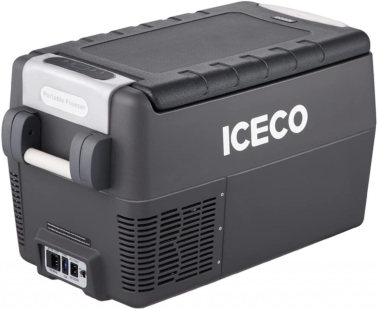 Buy ICECO 12 Volt Refrigerator 33 Quart Portable Freezer Car Refrigerator  30L(0℉~50℉) with 12/24V DC and 110V AC, With SECOP Compressor Refrigerator  for Car, RV, Truck, Van, Camping and Home & Portable
