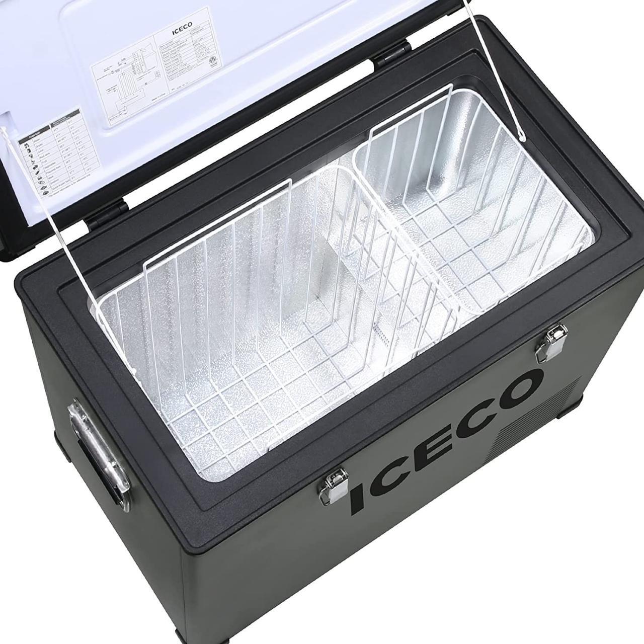 Buy ICECO VL60 63 Quart Portable freezer Car Refrigerator with SECOP  Compressor Single Zone Cooler | AC 110V/ DC 12V | 0℉ to 50℉ | True Freezer  for Car, Home, Camping, RV |