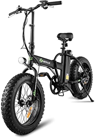 Goplus Folding Electric Bicycle 20'' Fat Tire Ebike 48V10AH Lithium Battery  500W Electric Bike for Adults with LCD Display and Shimano 7 Speed Gear :  Amazon.co.uk: Sports & Outdoors