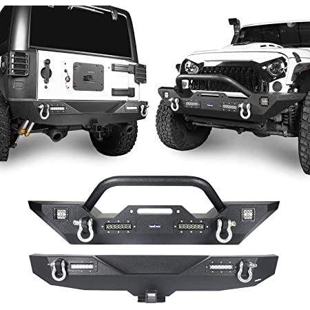Buy Restyling Factory-Rock Crawler Front Bumper With Fog Lights Hole &  Built In Winch Plate Black Textured Compatible with 07-18 Wrangler JK  Online in Vietnam. B01JFGYMXK