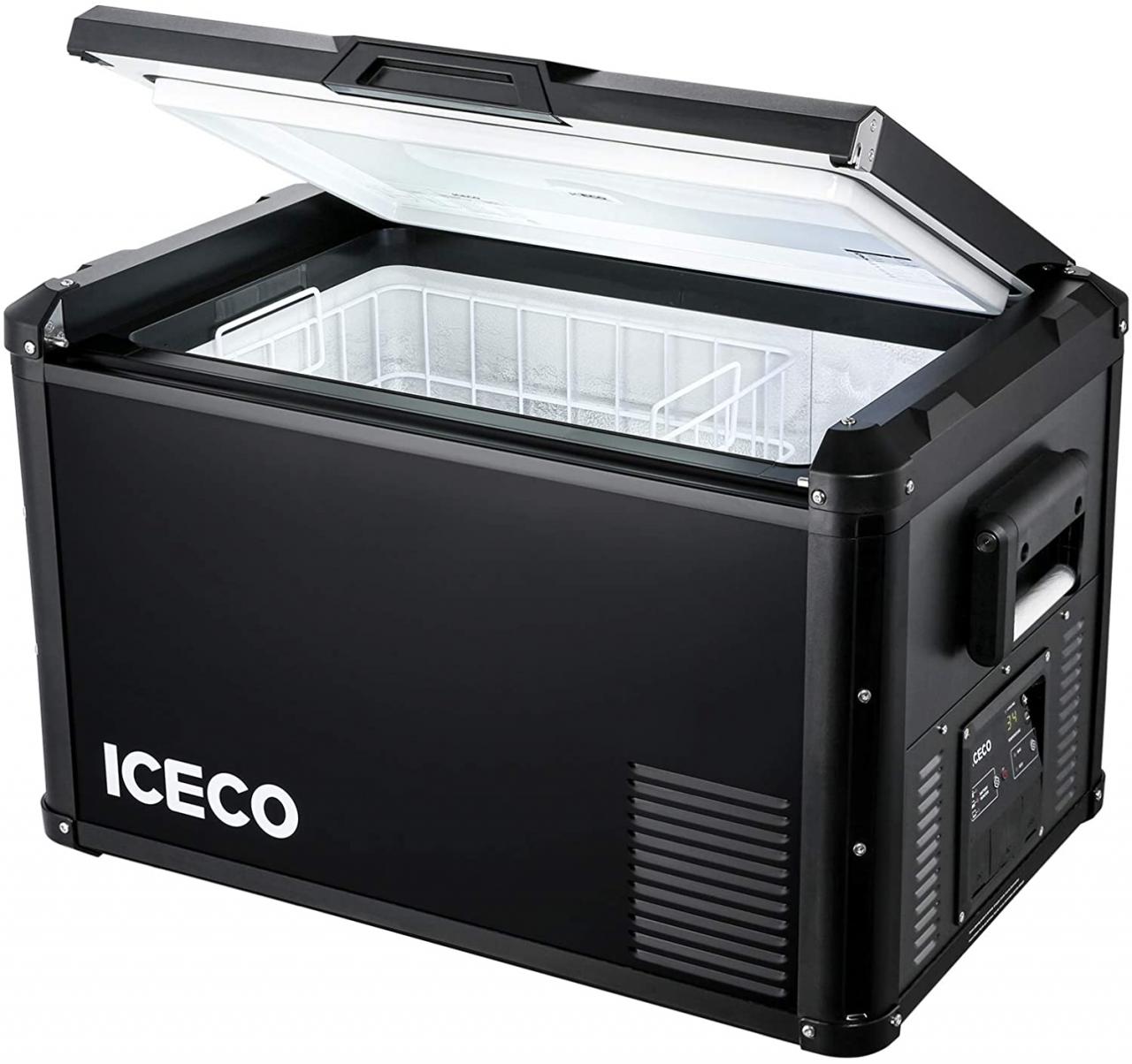 Buy ICECO VL60 ProS Upgraded 60L Portable Car Refrigerator With SECOP  Compressor, Multi-directional Opening Lid, 0℉ to 50℉, 2 USB Charger & DC  12/24V, AC 110-240V, 12v Refrigerator For Home & Car