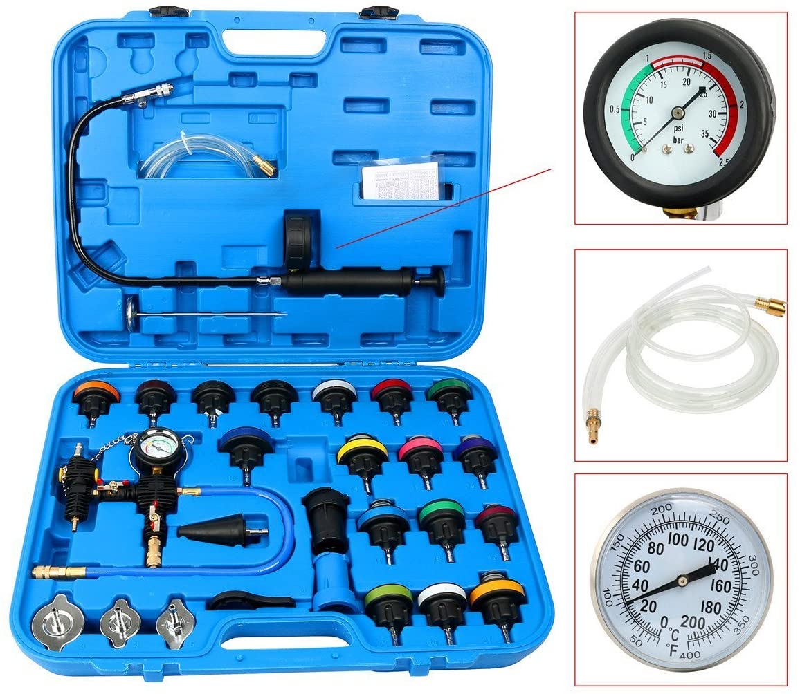 Buy freebirdtrading 8MILELAKE 28pcs Universal Radiator Pressure Tester and  Vacuum Type Cooling System Tool Kit (Blue) Online in Hungary. B07517BJMP