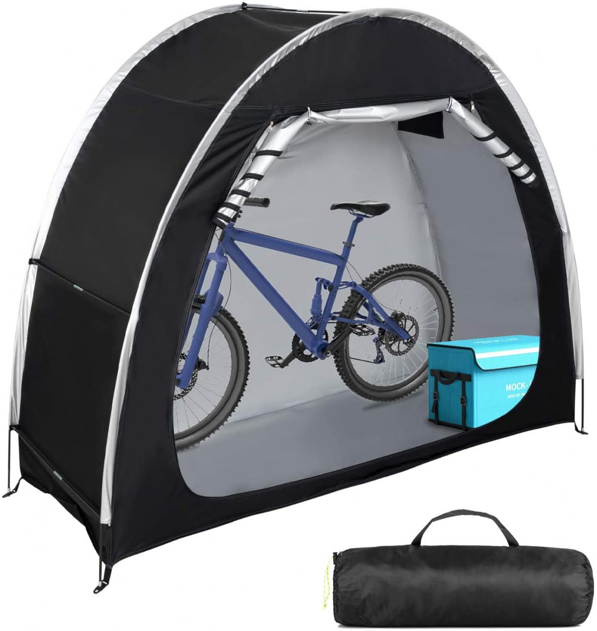 Buy Bike Cover Storage Tent Heavy Duty Storage Tent Durable Polyester  Waterproof Anti-Dust Portable Foldable Outdoor Tools Storage Shed（ Black  Online in Italy. B096W9QLW5