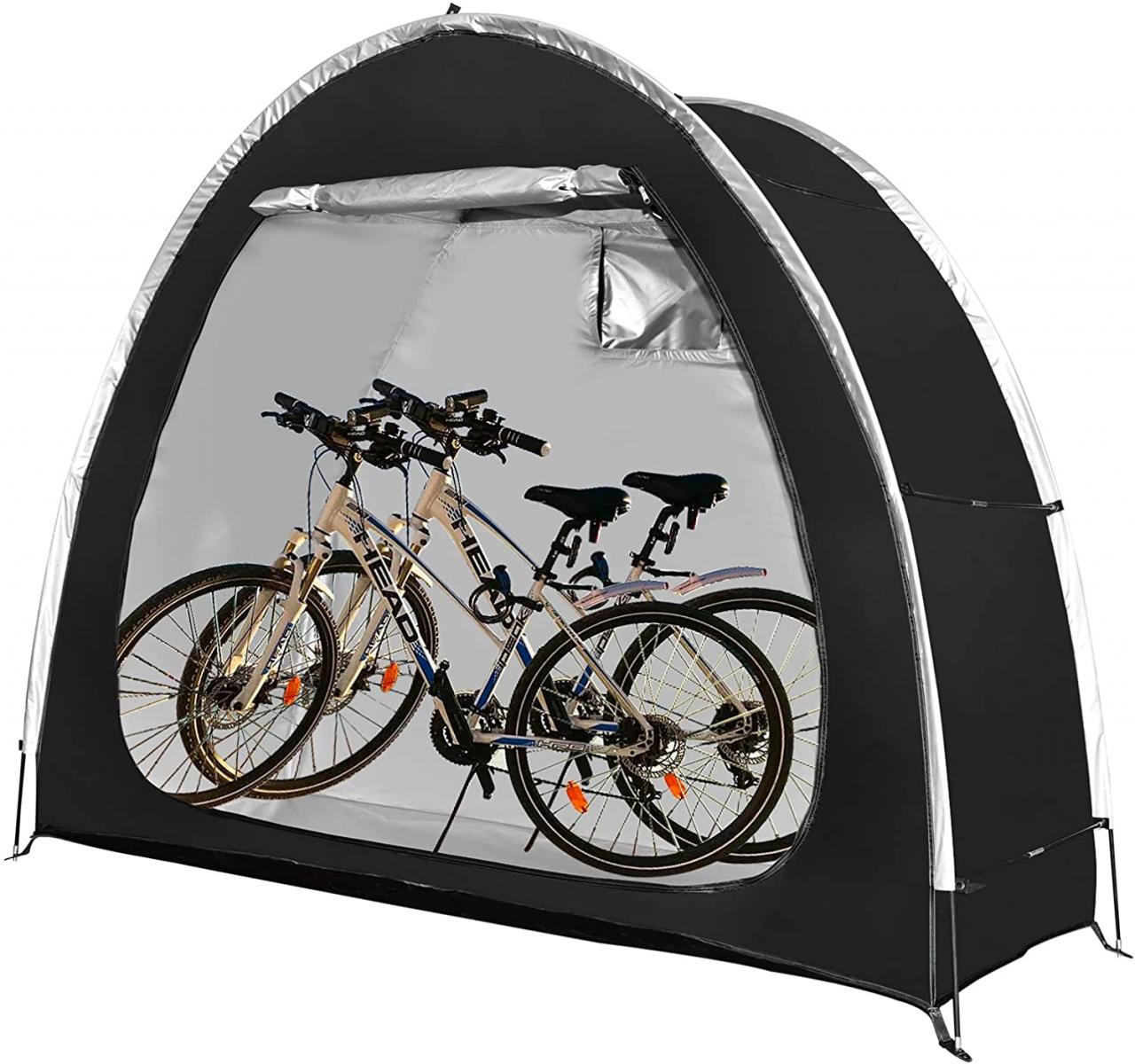 Buy AiQueen Bike Tent Foldable Bike Storage Shed Waterproof Porable Bicycle  Storage Cover Shelter with Window for Outdoor,Garden,Camping and Hiking  Online in Indonesia. B08W41SMZ9