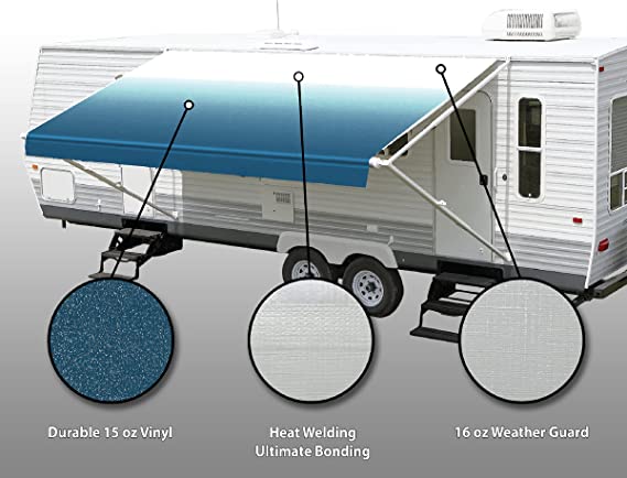 Ocean Blue Fade - RV Patio Awning Fabric - Sunwave Products