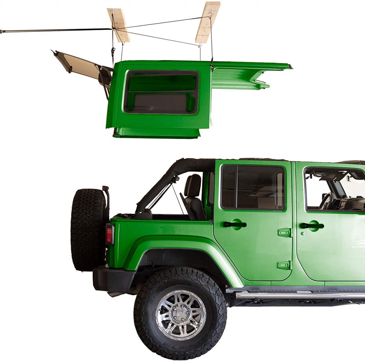 Jeep Wrangler HARKEN - Hardtop Overhead Garage Storage Hoist - Full Install  Step by Step - YouTube