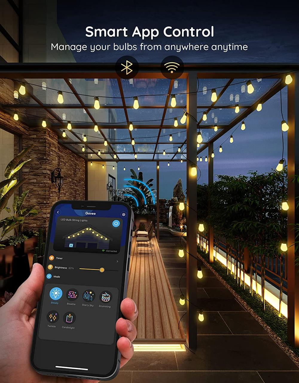 Govee Connectable RGB LED Outdoor String Light Kit Deals, Coupons...
