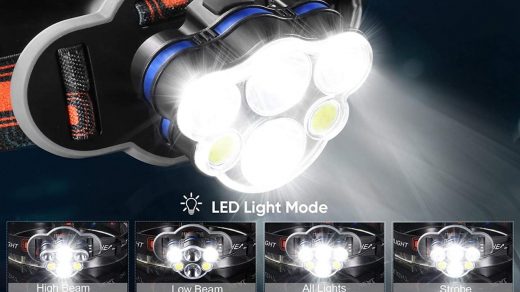 Buying Guide | Rechargeable headlamp,Elmchee 6 LED 8 Modes 18650 USB  Rechar...