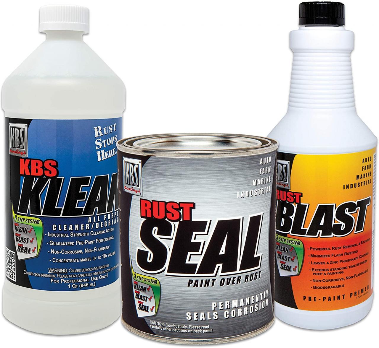 KBS RustSeal GLOSS BLACK One 1 Litre Rust Seal Paint Rust Preventive Coating  - KBS Coatings