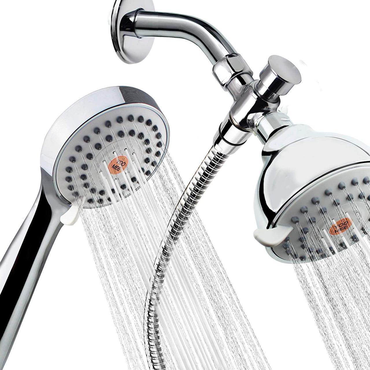 Buy YOO.MEE High Pressure Handheld Shower Head with Powerful Shower Spray  against Low Pressure Water Supply Pipeline, Multi-functions, Bathroom  Accessories w/Hose, Bracket, and Teflon Tape- Chrome in Cheap Price on  Alibaba.com