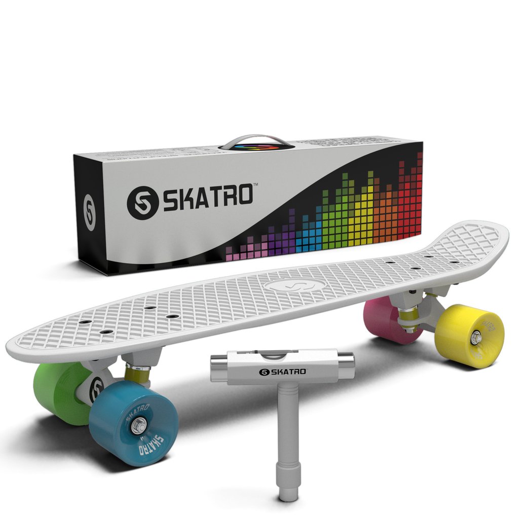 Buy Skatro Mini Cruiser Skateboard. 22x6inch Retro Style Plastic Board  Complete Online in Hong Kong. B07FCZ5HD5