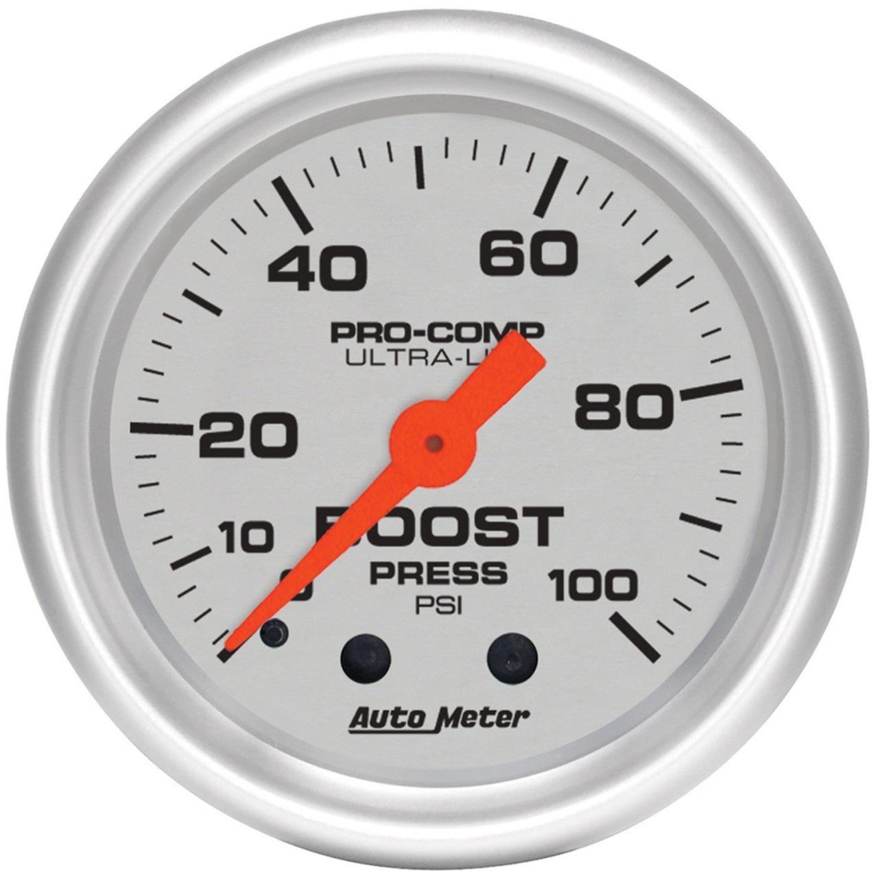 Auto Meter 4350 Ultra-Lite 2-1/16 0-15 PSI Mechanical Boost Gauge