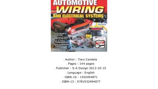 Automotive Wiring and Electrical Systems (Sadesign) (Workbench Series…