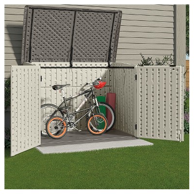 Stow Away Horizontal Shed - Soft Taupe - Suncast | Outdoor bike storage, Bicycle  storage shed, Outdoor storage sheds