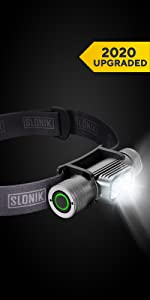SLONIK 1000 Lumen Rechargeable CREE LED Headlamp w/ 2200 mAh Battery -  Lightweight, Durable, Waterp - YouTube