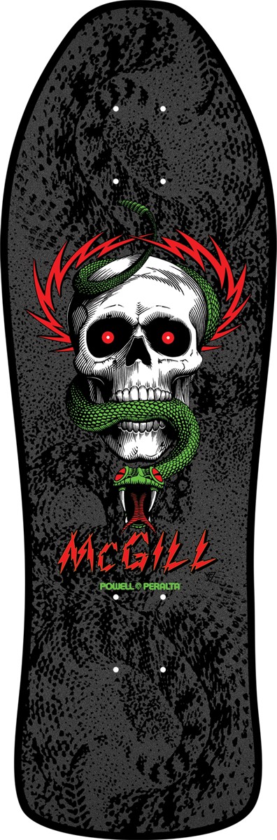 Bones Brigade Mike McGill Skull & Snake Reissue Deck Black - 9.75 x 30 |  Classic skateboard, Skateboard art, Skateboard art design