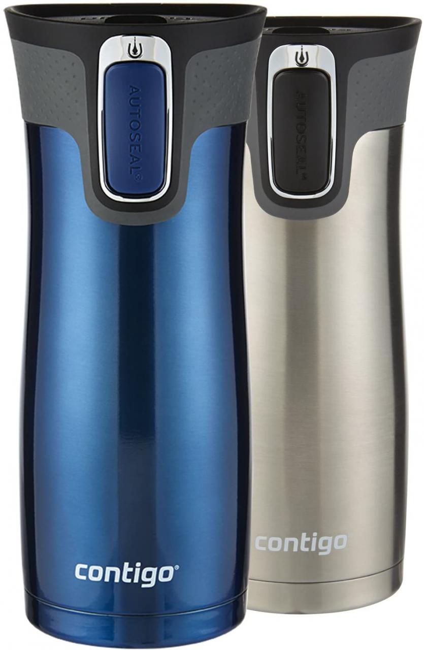 Buy Contigo Autoseal West Loop Vaccuum-Insulated Stainless Steel Travel Mug,  16 Oz, Stainless Steel/Monaco Blue, 2-Pack Online in Indonesia. B00KR9OQGS