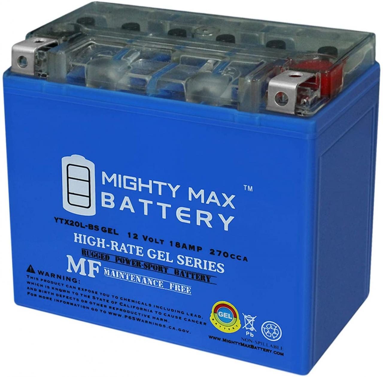 Buy Mighty Max Battery YTX20L-BS Gel 12V 18AH Replacement for Deka ETX16L,  ETX20L Battery Brand Product Online in Vietnam. B00V6XHWL0
