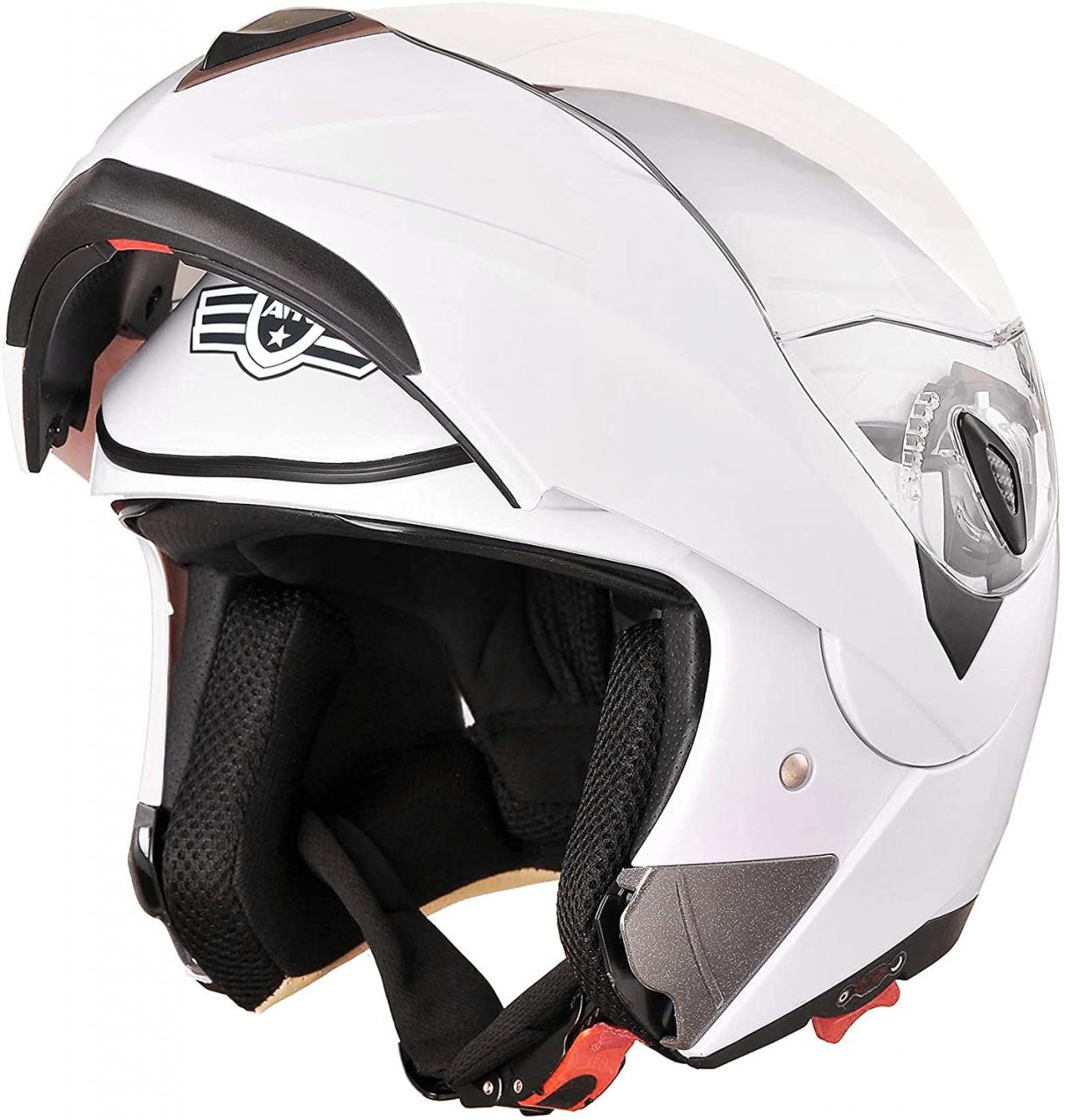 Buy AHR RUN-M Full Face Flip up Modular Motorcycle Helmet DOT Approved Dual  Visor Motocross White M Online in Turkey. B01M9AHJPM