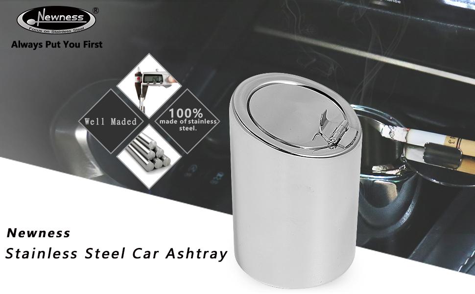 Buy Zcargel Car Ashtray, Stainless Steel Car Ashtray Windproof Ashtray  Portable Car Ashtray With Lid Modern Home Office Desk Cube Ash Container  Online in Taiwan. B0967ZRHJT