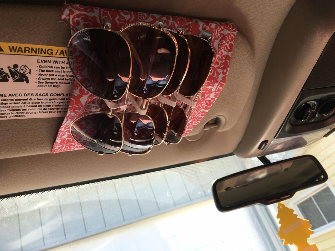 DIY car visor sunglass holder | Car visor, Diy sunglasses holder, Sunglass  holder