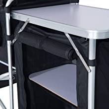 Amazon.com : Outsunny 6' Portable Fold-Up Camp Kitchen - Silver : Sports &  Outdoors